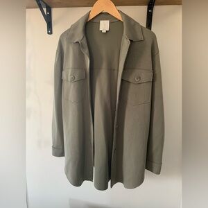 Olive Green Button Down Jacket